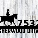 personalized equestrian horse rider address sign house number plaque custom metal sign 0