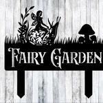 personalized fairy and snail garden mushroom decorative custom metal sign 0