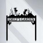 personalized fairy butterfly garden decorative custom metal sign 0