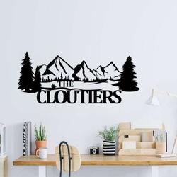 personalized family name nature metal wall art monogram custom metal sign 1