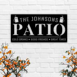 personalized family name patio metal sign patio decor home outdoor decor dad gift 1