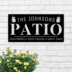 personalized family name patio metal sign patio decor home outdoor decor dad gift 3