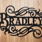 personalized family name sign custom last name monogram sign home decor 0
