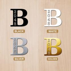 personalized family name sign metal letters monogram split letter initial sign housewarming wedding gift 2