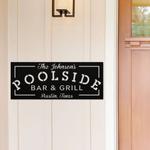personalized family pool sign bar and grill sign swimming pool decor tiki bar pool oasis sign sign for pool patio decor dad gift fathers day gift 0
