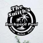 personalized family pool sign patio decor tiki bar decor pool oasis sign swimming pool sign housewarming gift 0
