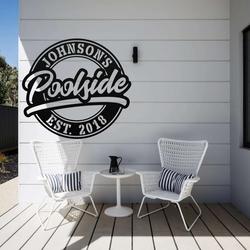 personalized family pool sign swimming pool metal sign tiki bar pool oasis sign for pool patio home outdoor decor fathers day dad gift 3