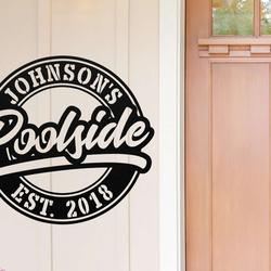 personalized family pool sign swimming pool metal sign tiki bar pool oasis sign for pool patio home outdoor decor fathers day dad gift 4