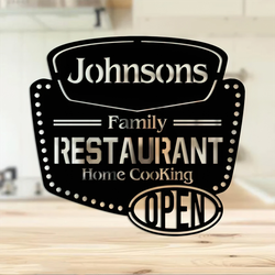 personalized family restaurant customized home cooking cut metal sign decorative signs bar decorations 1