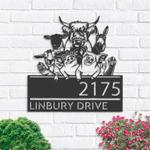 personalized farm animals farmhouse ranch address sign house number plaque custom metal sign 0