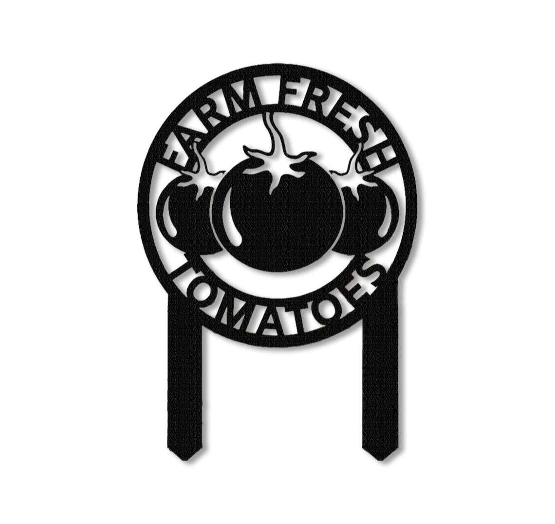 Personalized Farm Fresh Tomato Garden Stakes Decorative Custom Metal Wall Art personalized farm fresh tomato garden stakes decorative custom metal sign 0