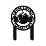 personalized farm fresh tomato garden stakes decorative custom metal sign 0