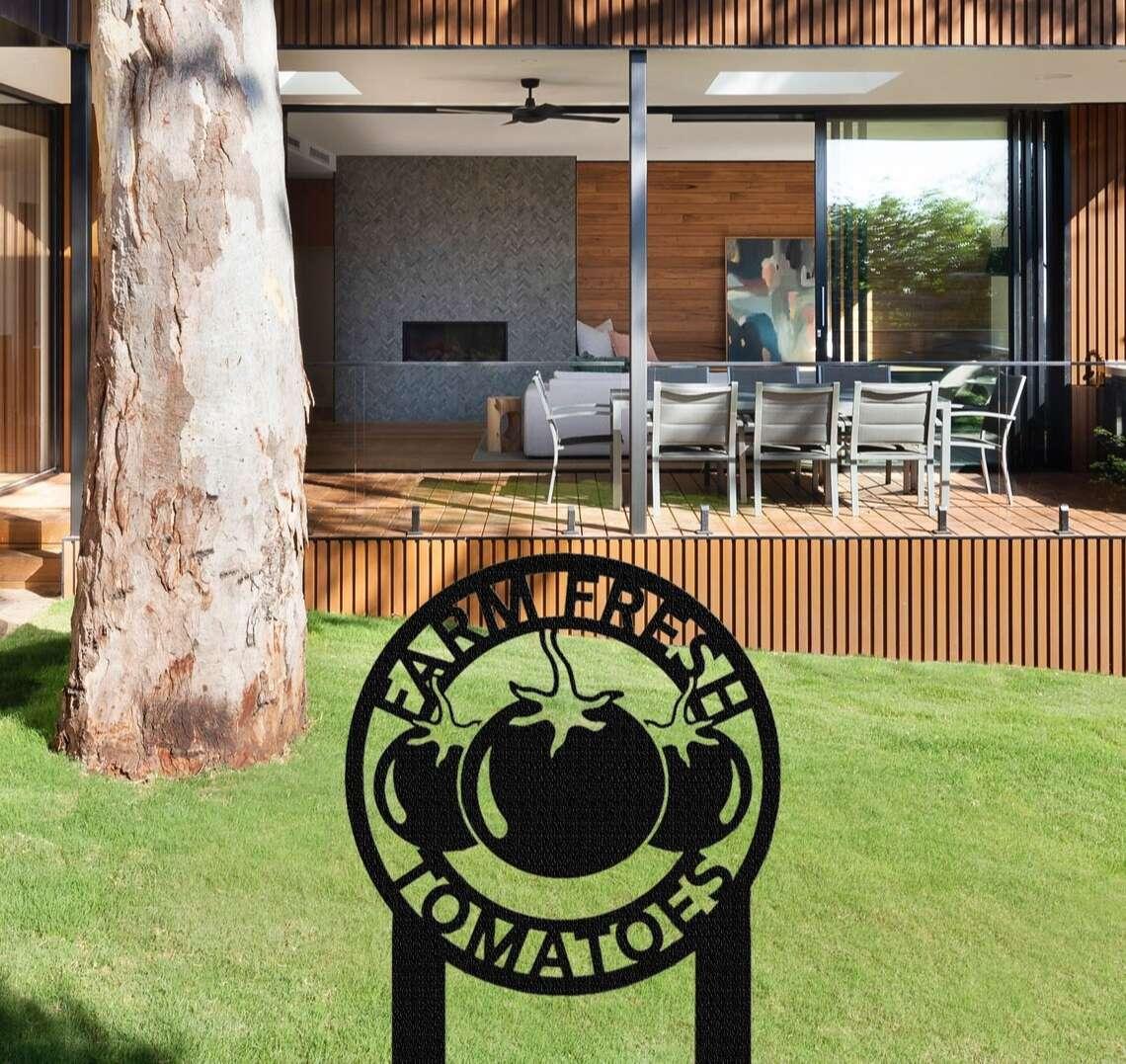 Personalized Farm Fresh Tomato Garden Stakes Decorative Custom Metal Wall Art 3 personalized farm fresh tomato garden stakes decorative custom metal sign 3