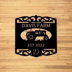 personalized farmhouse sign farm tractor outdoor home decor gift for farmer 2
