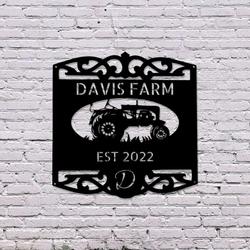 personalized farmhouse sign farm tractor outdoor home decor gift for farmer 3