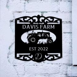 personalized farmhouse sign farm tractor outdoor home decor gift for farmer 4
