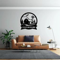 personalized farming farmhouse custom name cut metal sign farmhouse wall decor 3