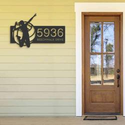 personalized female volleyball player address sign house number plaque custom metal sign 2