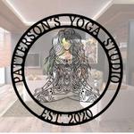 personalized female yoga instructor yoga studio home decor custom metal sign 0
