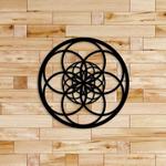 personalized fibonacci seed of life yoga studio home decor sacred geometry modern mandala custom metal sign 0