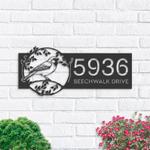 personalized finch bird on tree branch address sign custom metal signs 0