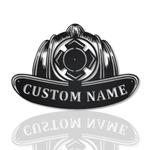 personalized firefighter hat metal sign fire department decor gift for fireman 0