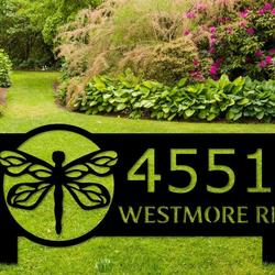 personalized firefly yard stakes address sign garden lawn house number plaque custom metal sign 1