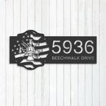 personalized fireman fire fighter fire department address sign house number plaque custom metal sign 0