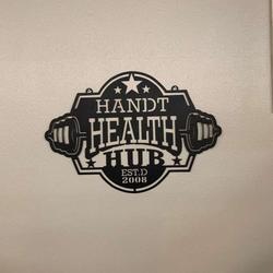 personalized fitness center gym home decor custom metal sign 2