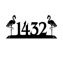 personalized flamingo house number plaque custom flamingo stainless porch accent for her garden front door decor 2