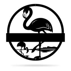 personalized flamingo yard address sign house number plaque custom metal sign 3