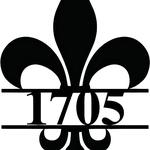 personalized fleur de lis house number sign front door porch home decor housewarming gift 0