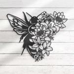 personalized floral bee beekeeper decorative garden custom metal sign 0