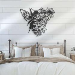 personalized floral bee beekeeper decorative garden custom metal sign 2