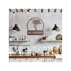personalized floral flamingo garden yard decorative custom metal sign housewarming gift 3