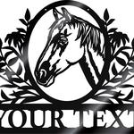 personalized floral frame horse address sign house number plaque custom metal sign 0