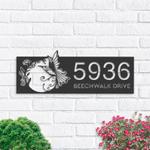 personalized floral hummingbird address sign custom metal signs 0