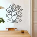 personalized floral leaf yoga poses namaste yoga studio home decor custom metal sign 0