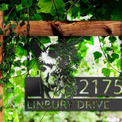 personalized floral llama animal address sign house number plaque custom metal sign 1