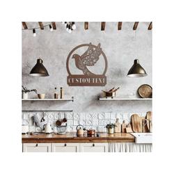 personalized floral mandala pigeon bird garden decorative custom metal sign housewarming gift 2