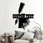personalized floral nail polish metal wall art nail salon decoration custom metal sign 0