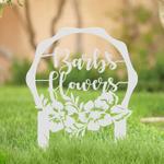personalized flower bed garden decorative custom metal sign 0