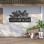 personalized flower border garden decorative custom metal sign 0