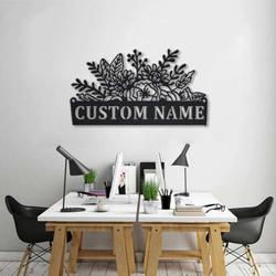 personalized flower border garden decorative custom metal sign 1