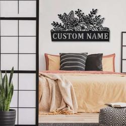 personalized flower border garden decorative custom metal sign 2