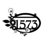 personalized flower fence evergreen address sign house number plaque custom metal sign 0