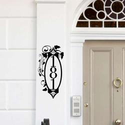 personalized flower vertical address sign house number plaque custom metal sign 2