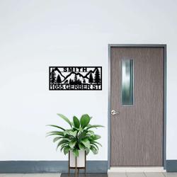 personalized flowerpot address sign house number plaque custom metal sign 2