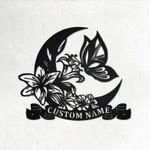 personalized flowers and butterflies garden decorative custom metal sign 0