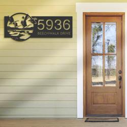 personalized flying ducks address sign custom metal signs 2